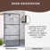 Hilma 34 In. W X 72 In. H Fixed Framed Shower Door In Matte Black Finish With Patterned Glass