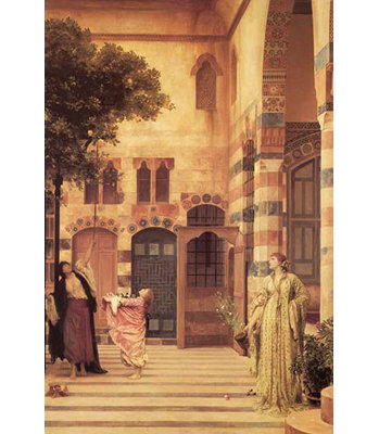 Old damascus-imprimé de quart de juif