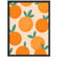 Art mural encadré de fruits orange moderne - motif d'agrumes minimaliste pour la cuisine ou la décoration contemporaine-119347224-119347223