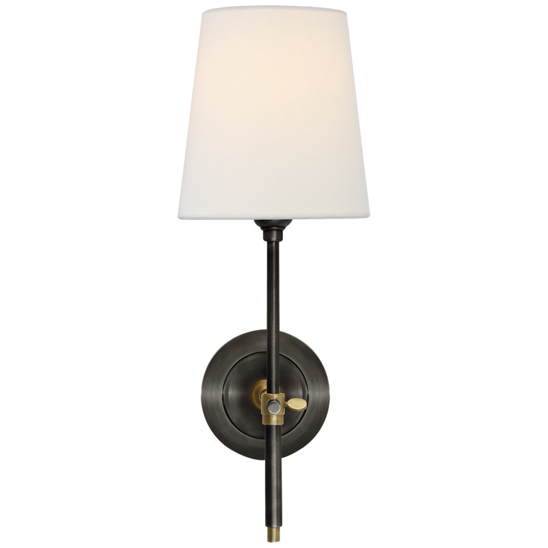 Bryant Solid Wallchiere, Bronze/Hand-Rubbed Antique Brass, Linen