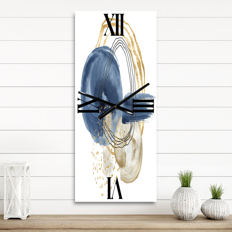 Horloge murale abstraite et vie sous-marine, Petit
