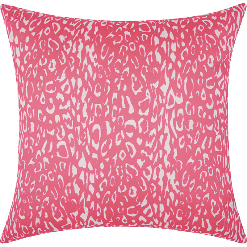 Animal Print Outdoor Throw Pillow, Hot Pink