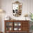 Lindon 30''x22'' Vintage Baroque Gold Framed Asymmetrical Decorative Wall Accent Mirror For Living Room-1965097073-1965097077