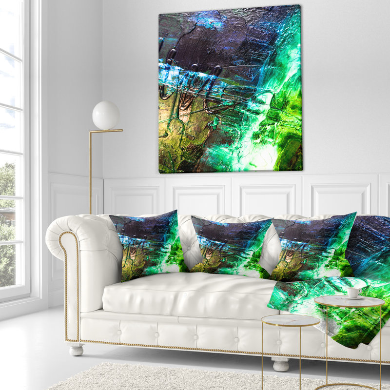  Coussin abstrait, Rectangulaire, 12 po x 20 po