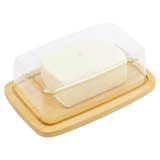 Gracie Oaks Alban Bamboo Butter Dish