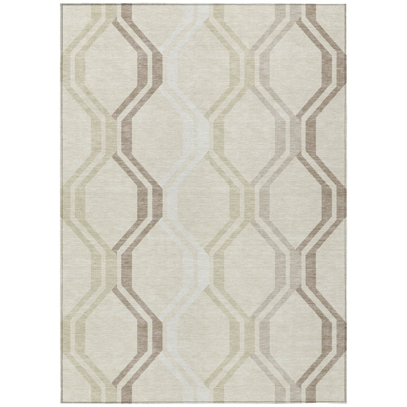 Machine Washable Indoor/Outdoor Chantille ACN2326 Mid-Century Modern Rug, Rectangle 2'6" x 3'10"