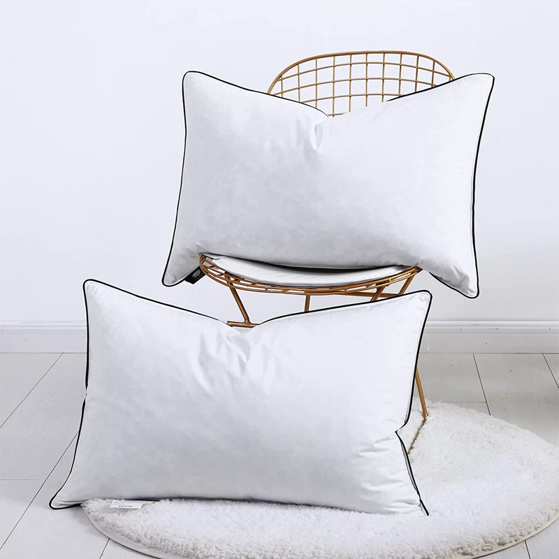 Hotel Choice Goose Feather and Down Medium Support Bed Pillow, Queen, Queen