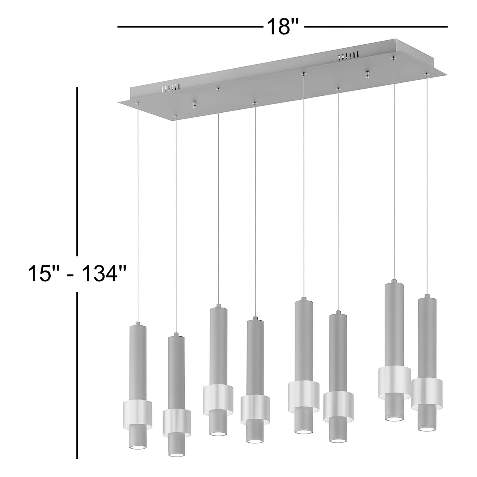 Aliene 8 Light Dimmable LED Pendant