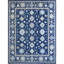 Hand Knotted Wool Area Rug in Blue