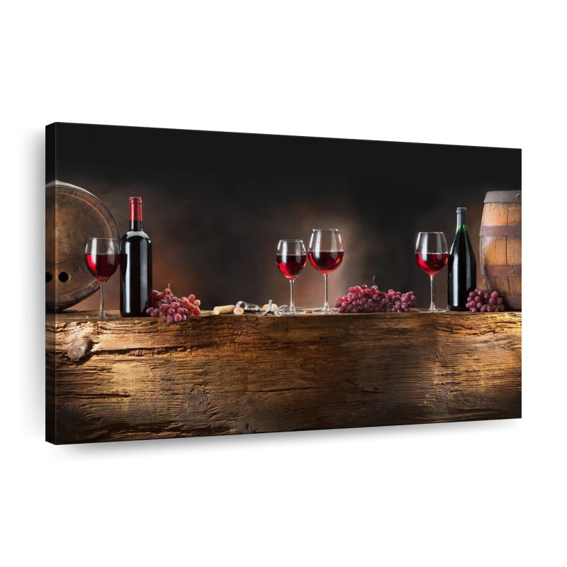 «Wine Barrels», reproduction sur toile, L 34 po x H 51 po