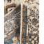 Tapis unique bleu / beige / jaune 4 pi 1 po x 5 pi 10 po Demontra