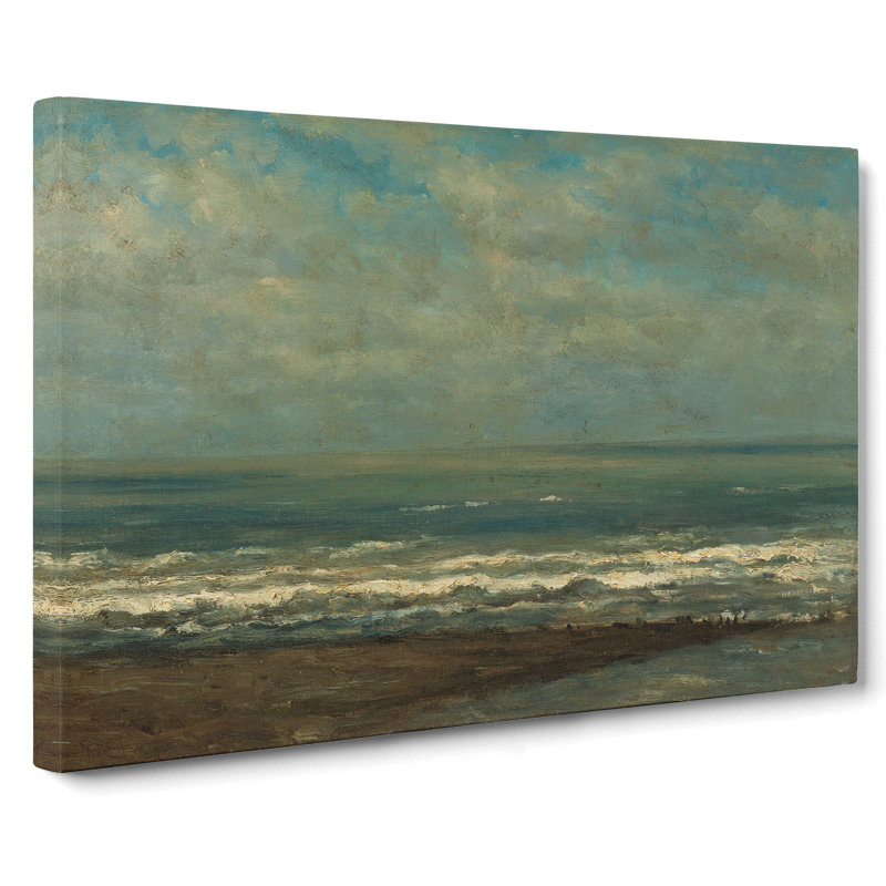 Seascape At Heijst by Willem Roelofs - Wrapped Canvas Painting, 50cm H x 76cm W x 3cm D