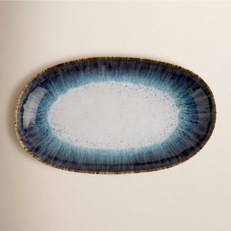 Cypress Grove Stoneware Platter, 1" H x 7" W x 11.5" L