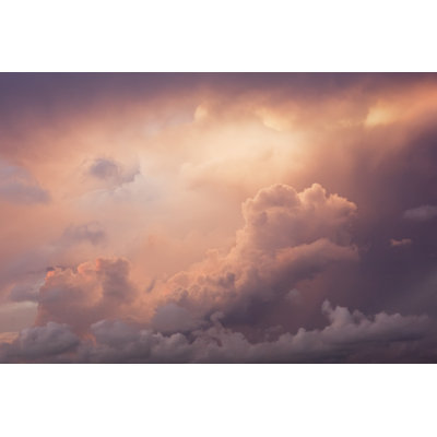 Sky With Pink And Orange Clouds At Sunset by Toos - No Frame Art Prints on Canvas