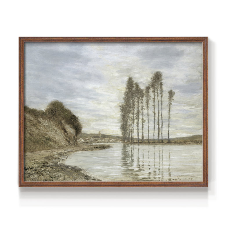 Paysages rétro-CCXC III-impression encadrée - réaménageable, H 8 po x l 10 po, Noyer
