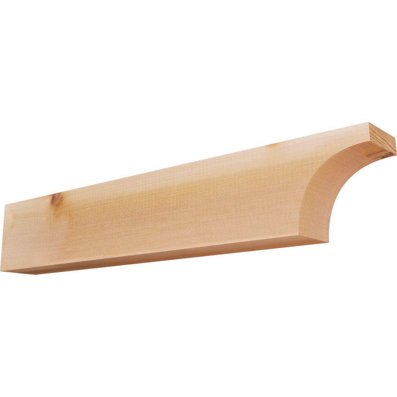 Queue de chevron lisse Huntington, Cèdre rouge, H 6 po x l 3 1/2 po x L 32 po