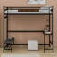 Easy Assembly Loft Bed With Storage And Buckle Fastened Frame Slats