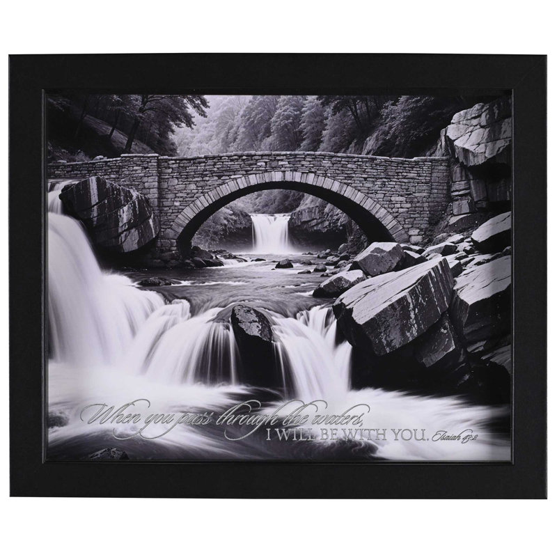 Framed Art When You Pass Waterfall 10x8