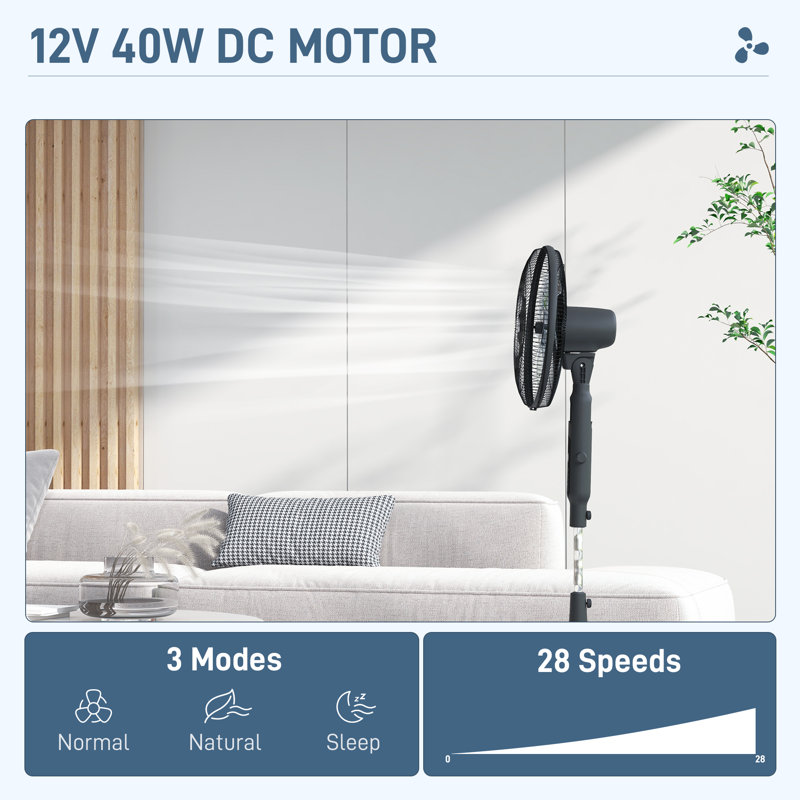 HOMCOM 135 Pedestal/Standing Fan Fan