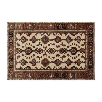 Tapis d'intérieur et d'extérieur noir Persian