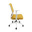 Chaise de bureau Mowbray à dossier bas en filet jaune moutarde avec structure blanche-1705561574