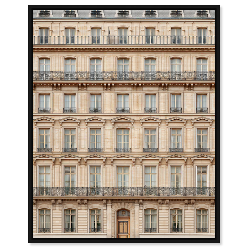 Sculpted Facade Print by Oliver Gal, 25"H x 31"W, Black Floater Frame