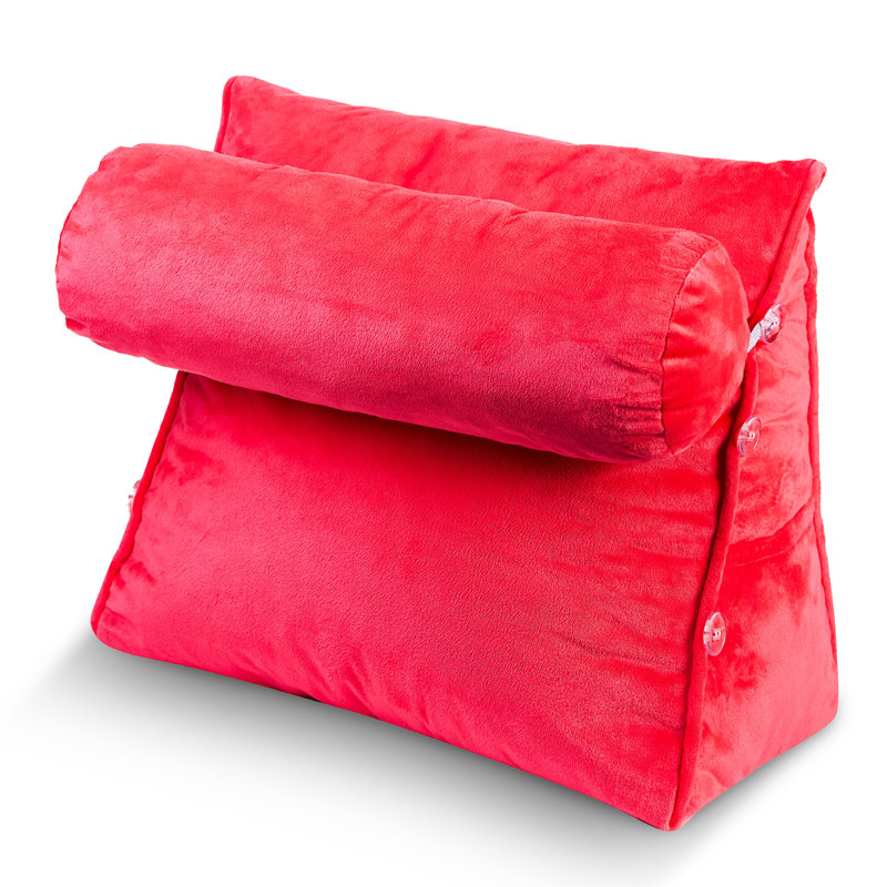Solid Colour Velour Throw Pillow, Hot Pink