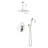 Shower Head System Ceiling 16" Mounted, Brass And Stainless, Brushed Nickel, Bathroom Invigorating Mounted 16", Stainless Construction, Luxury Experience
