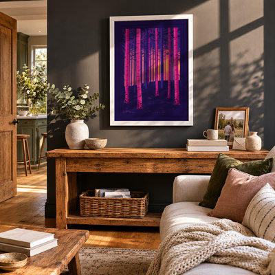 Neon Forest Modern - Framed Print