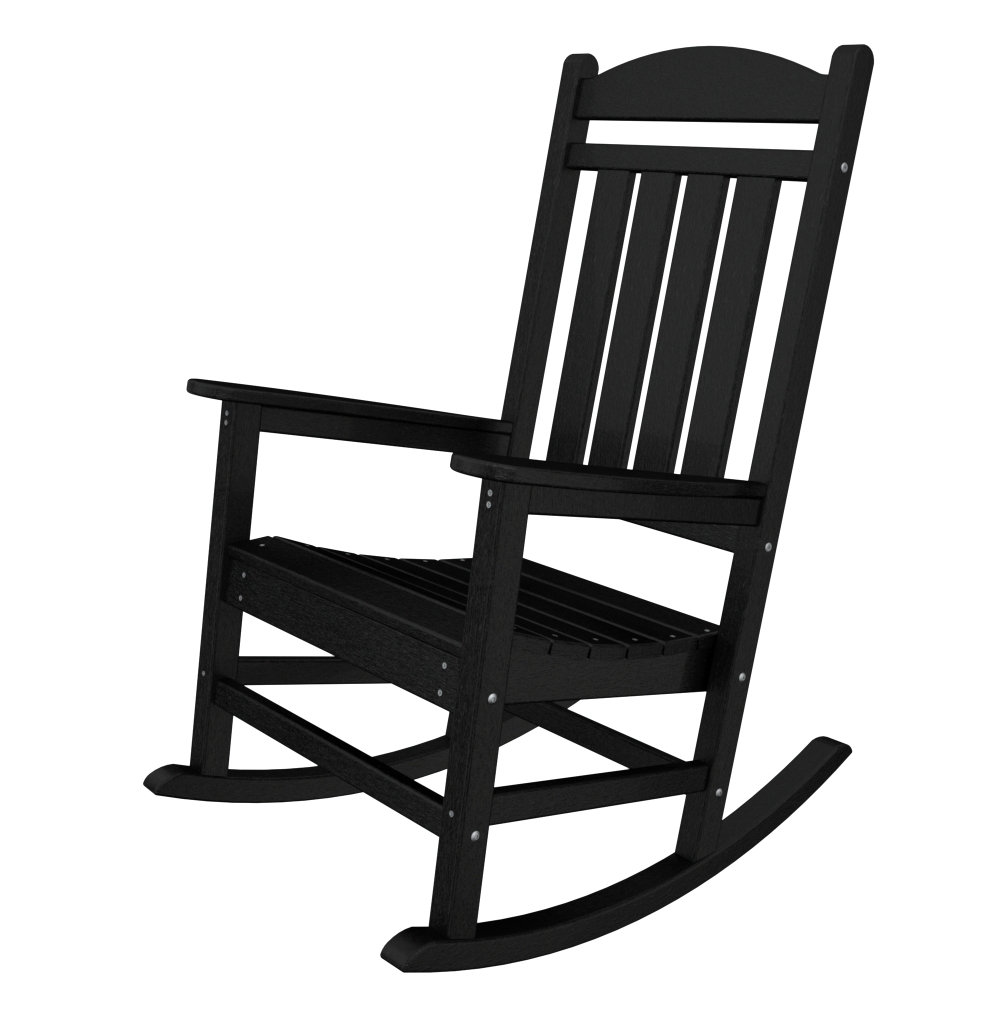 POLYWOOD® Rocker Patio Rocking Chair, Black