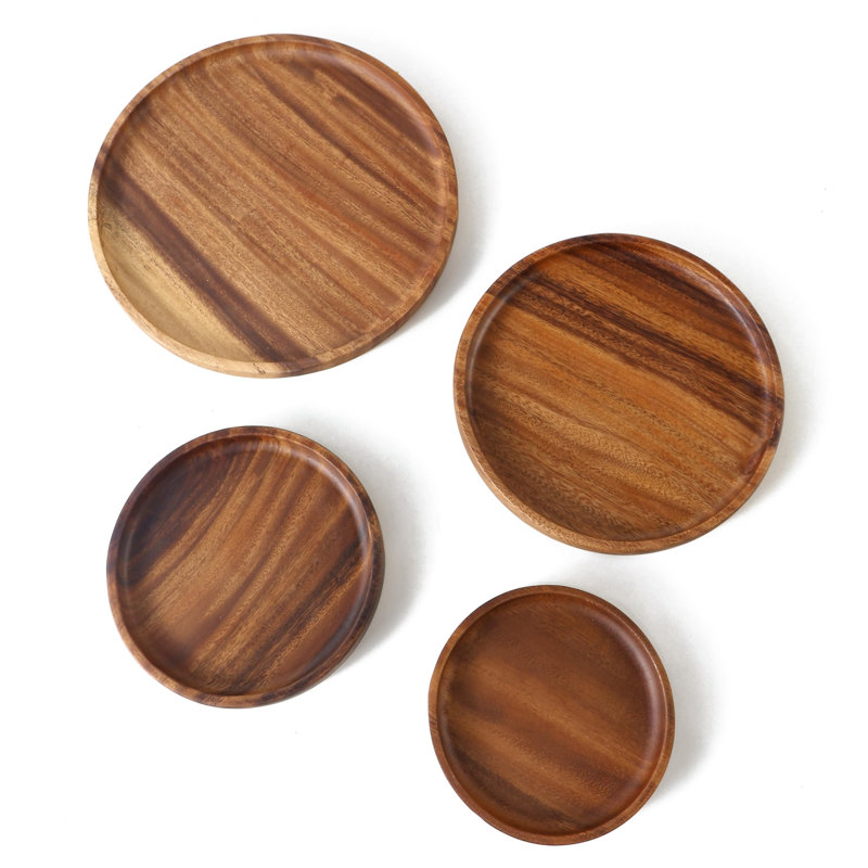 Millwood Pines Chisara Walnut Tray