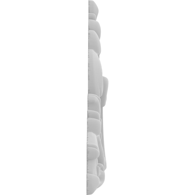 Rosette Edgerton, H 8 po x l 8 po x P 0,88 po