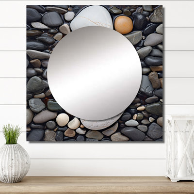 Photo de plage Harmonious Balance IV - Art abstrait carré de miroir mural de salon