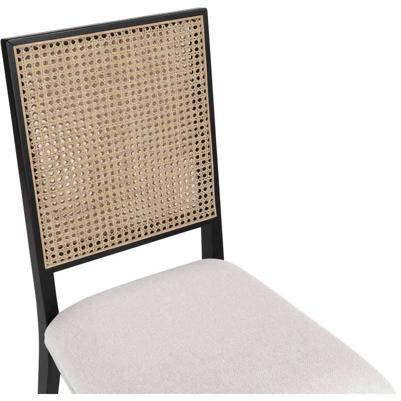 Chaise d'appoint en bois massif , Noir