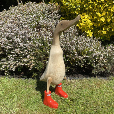 Wilke Duck In Wellies Statue