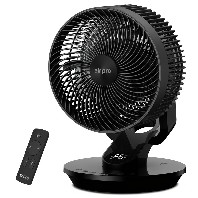 10" Desk Fan SmartVoice & Remote Control - 12H Timer-  6 Speeds, Black