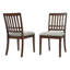 Chaises de salle à manger 2 pièces scandinaves modernes, dossier en bois courbé avec siège en tissu gris, finition pour la salle à manger et un appartement, facile à assembler - brun clair - brun-666489727