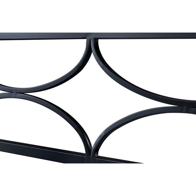 Diamond Console Table, Lite Travertine, Flat Black