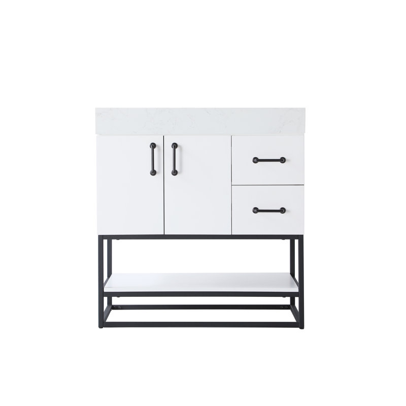 Meuble-lavabo simple 32 po, Blanc
