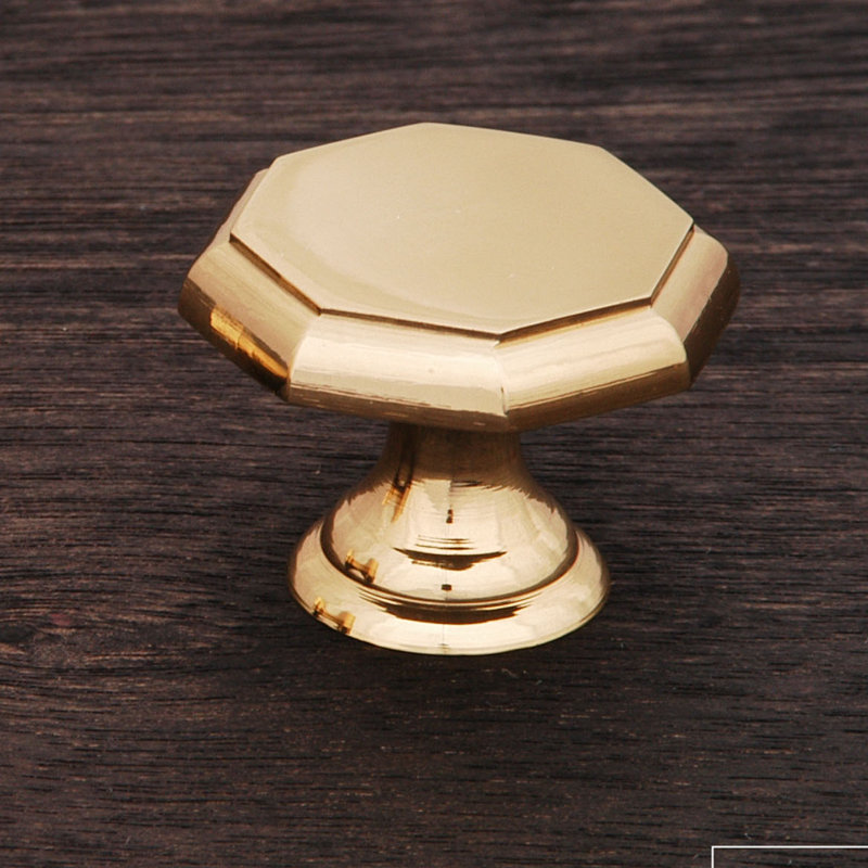 CK Series Geometric Knob, Polished Brass