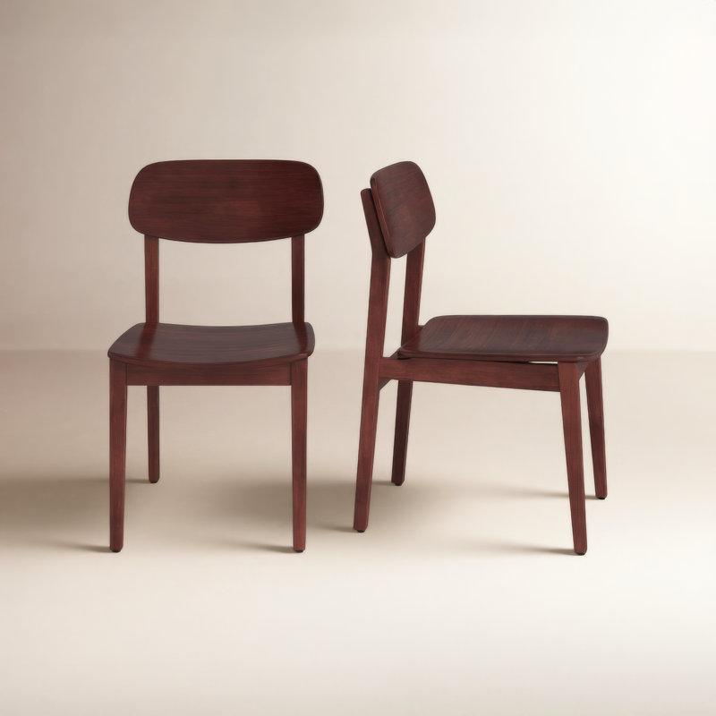 Lacey 18'' H Solid Wood Side Chair, Mahogany