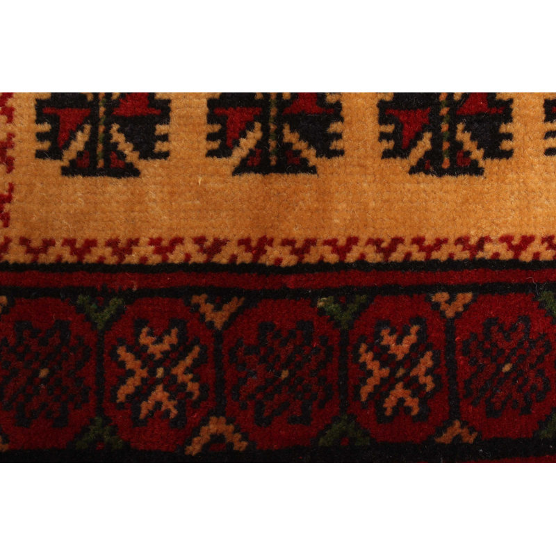 Tapis brun Teimani 3 pi 3 po x 4 pi 11 po