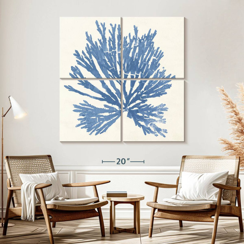 Brampt Mosses pacifiques II bleu clair, H 57 po x l 57 po