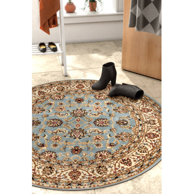 Leilla Sarouk Light Blue Traditional Rug