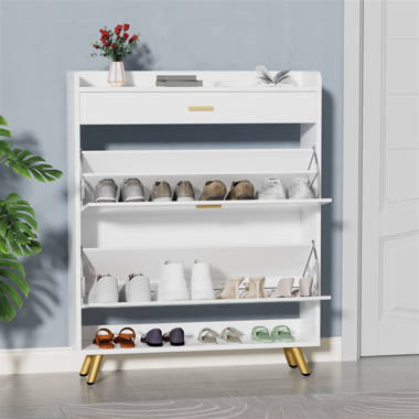 Everly Quinn 24 Pair Shoe Storage Cabinet