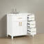 Meuble-lavabo simple 36 po avec plateau en céramique Saleta