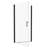 Matted Black Shower Door With Universal Pivot - 1 3/8" Adjustment, 1/4" Tempered Clear Glass, Smooth System, Good Leak Function, Easy Installation In Adjustable, 36000 Times Test Of Opening-closing,