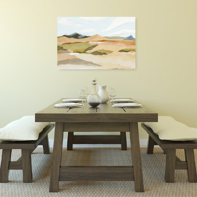 «Abstract Mountain Valley», art moderne abstrait paysage paisible de montagne