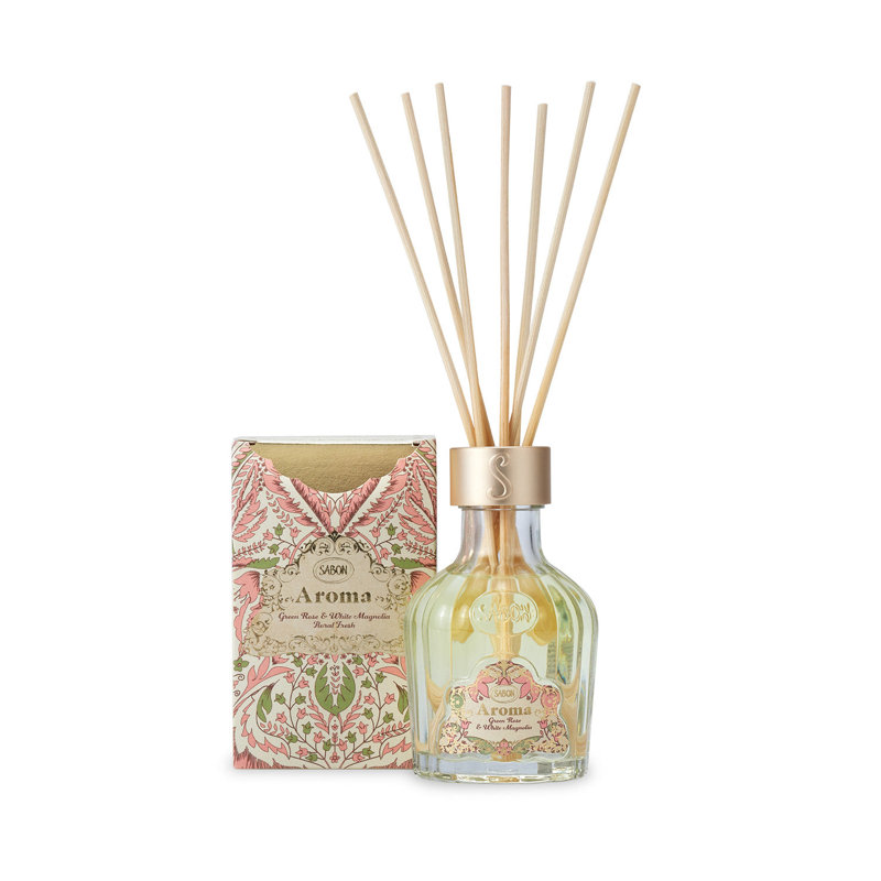 Diffuseur à roseaux AROMA 100 ml, Rose verte / magnolia blanc, Rose verte / magnolia blanc, H 4,33 po x l 1,97 po x P 1,97 po