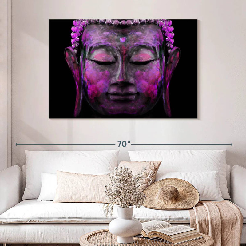 Adella Purple Buddha, 24" H x 36" W
